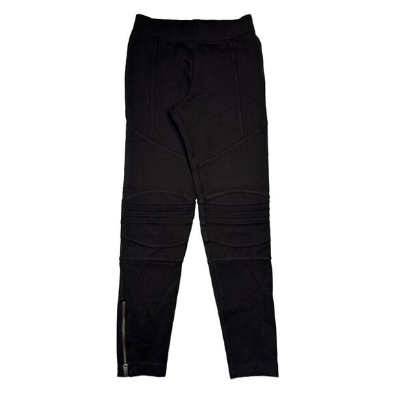 All Saints Pants - AllSaints Black Moto Zip Ankle Tyne Leggings Edgy Womens - Size XS (22x25.5)
